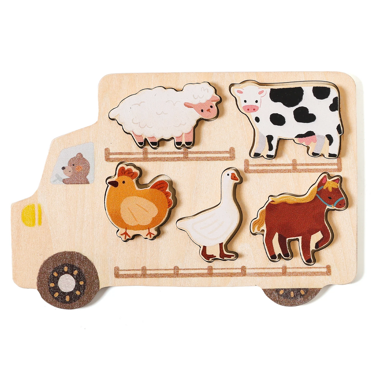 Woods™ – Avventura con i puzzle – Puzzle di auto in legno
