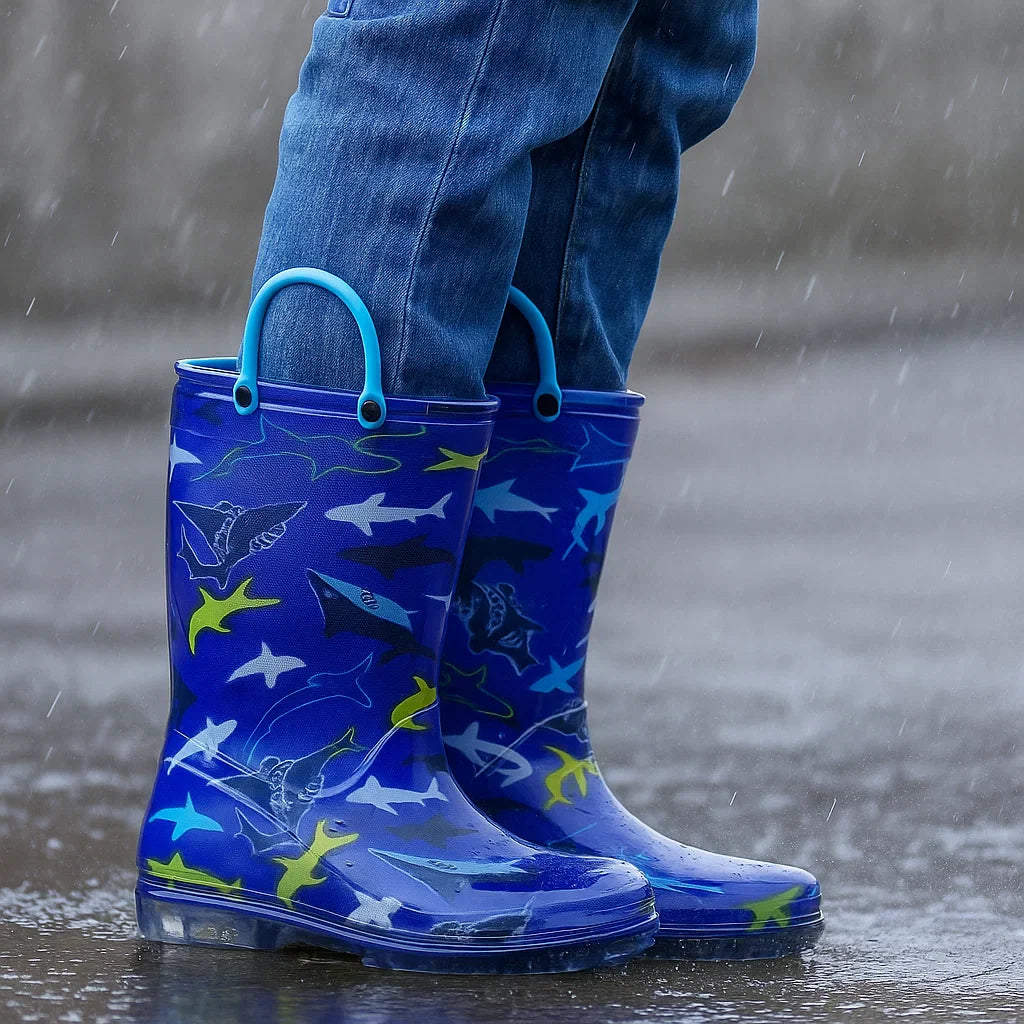 RainySteps – Facili da indossare e impermeabili – Stivali da pioggia con stampa e passante
