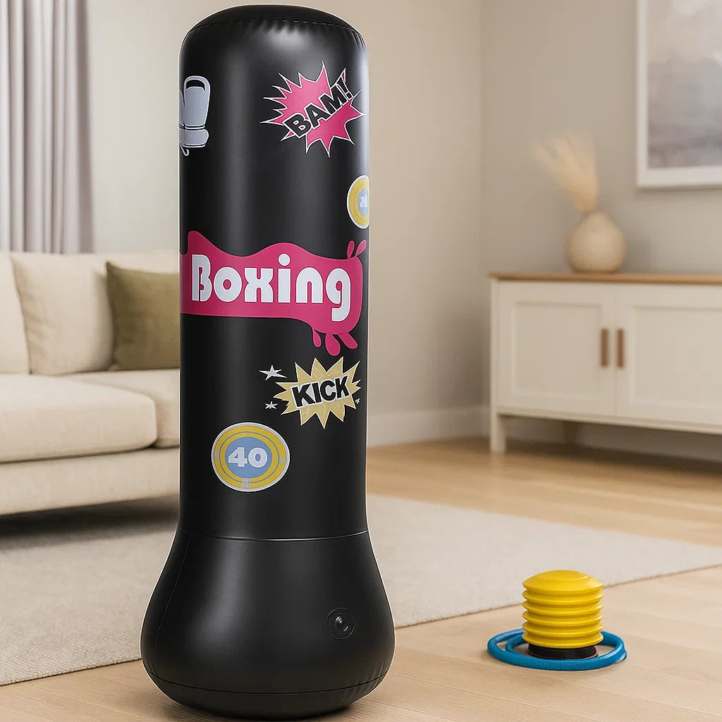 BopBag – Divertente e attivo – Sacco da boxe gonfiabile con guantoni