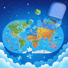 GeoMap – Istruttivo e divertente – Puzzle da pavimento con mappa del mondo