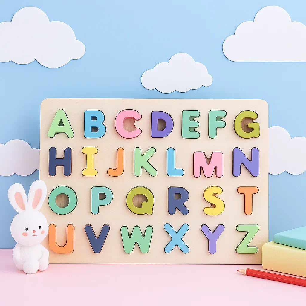 AlphaBlocks – Legno ed educativo – Puzzle con lettere 3D