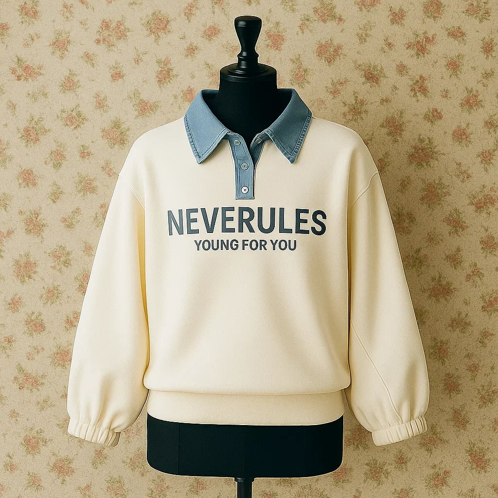 FashionKids – Elegante e giocoso – Polo con colletto in denim