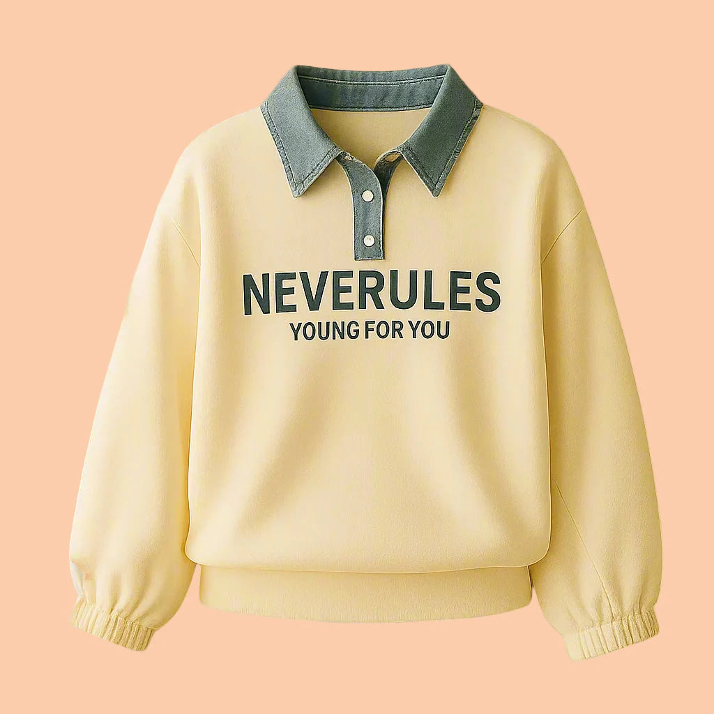 FashionKids – Elegante e giocoso – Polo con colletto in denim