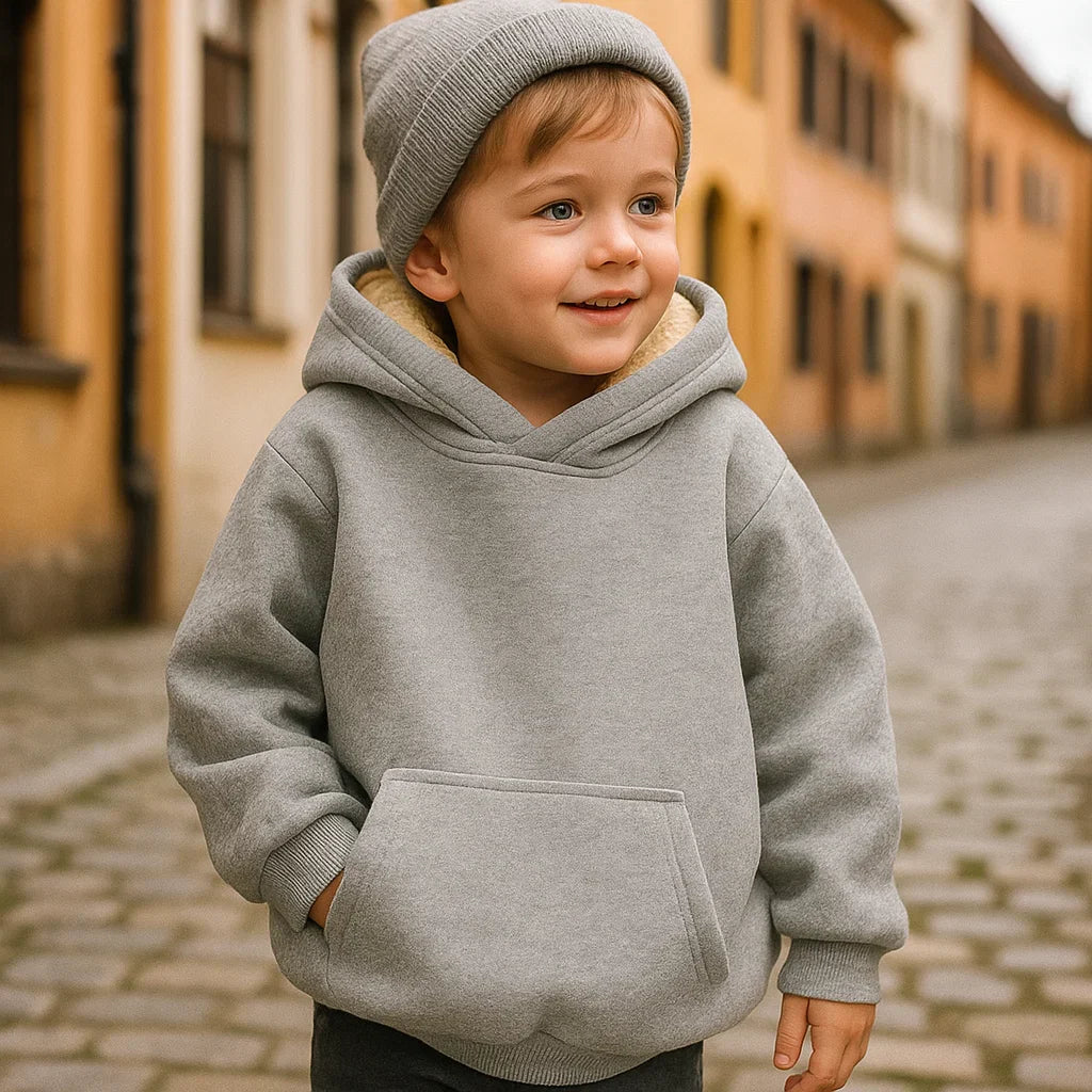 MiniFashion – Comodo e morbido – Felpa con cappuccio casual