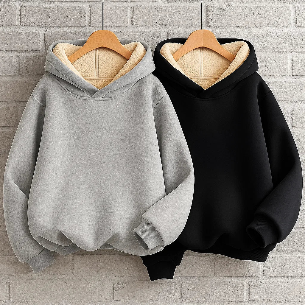 MiniFashion – Comodo e morbido – Felpa con cappuccio casual