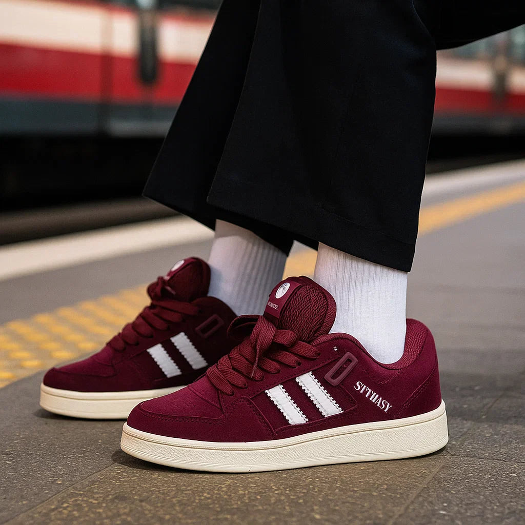 UrbanStep – Alla moda e comode – Sneaker rosso bordeaux