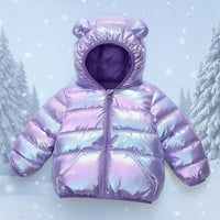 Thumbnail for CuddleCoat  – Giacca imbottita pesante con cappuccio con orecchie da orso