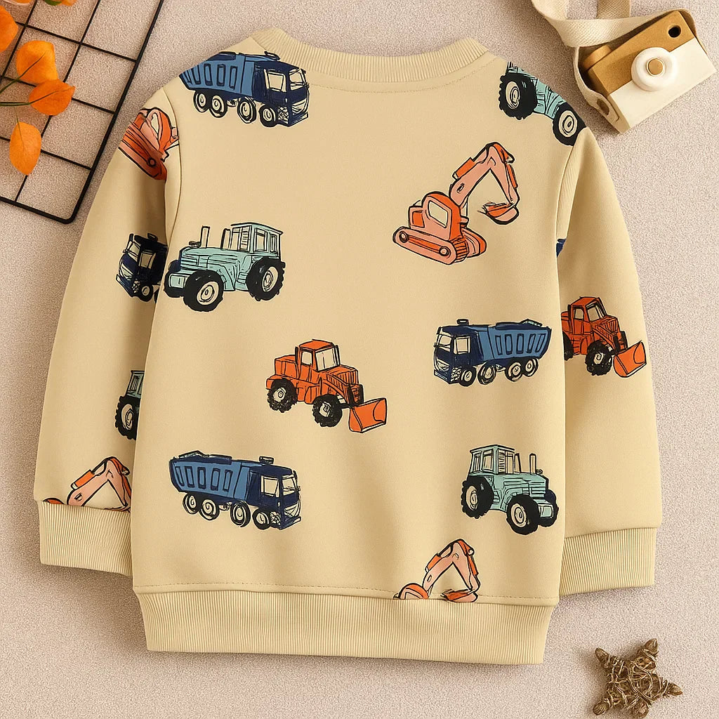 TruckTales – Morbido e caldo - Maglione con veicoli da costruzione colorati