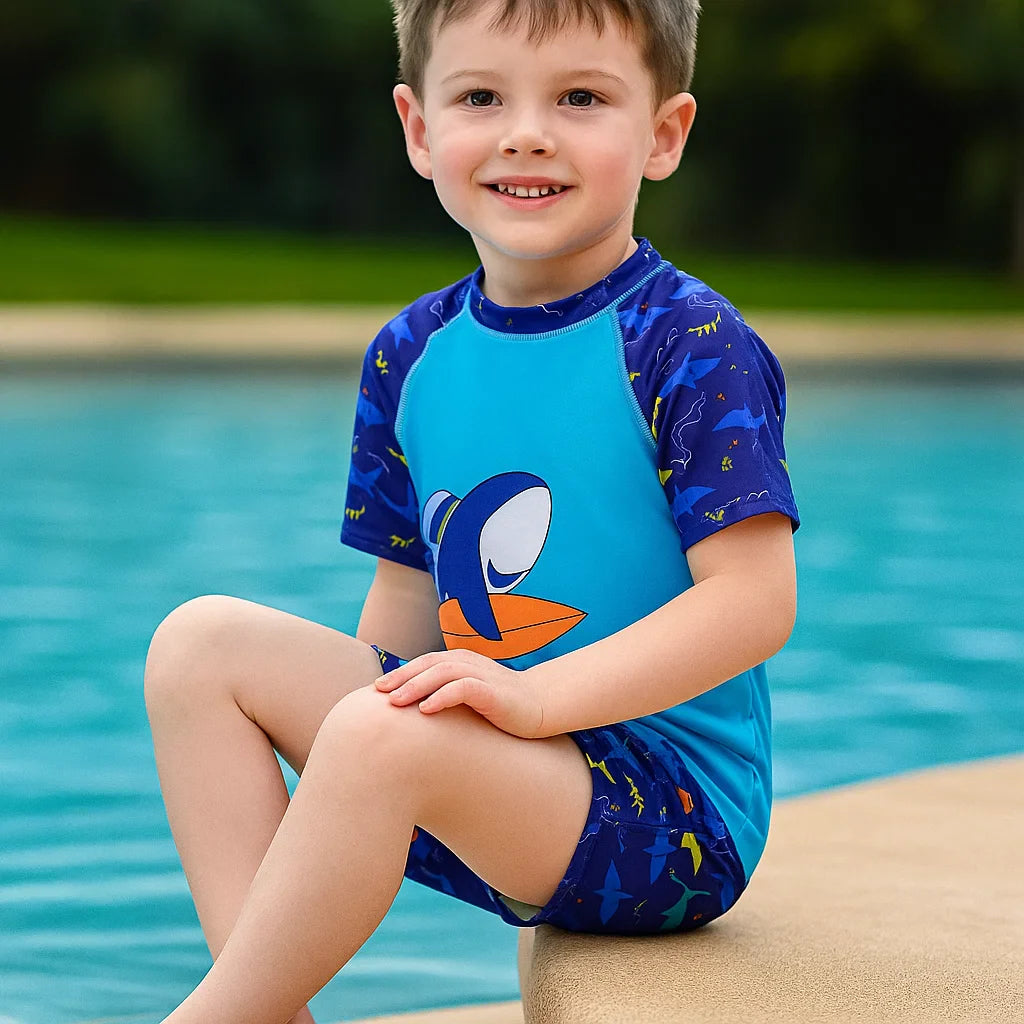 AquaFun – Traspirante e sicuro – Set da bagno per bambini con protezione UPF