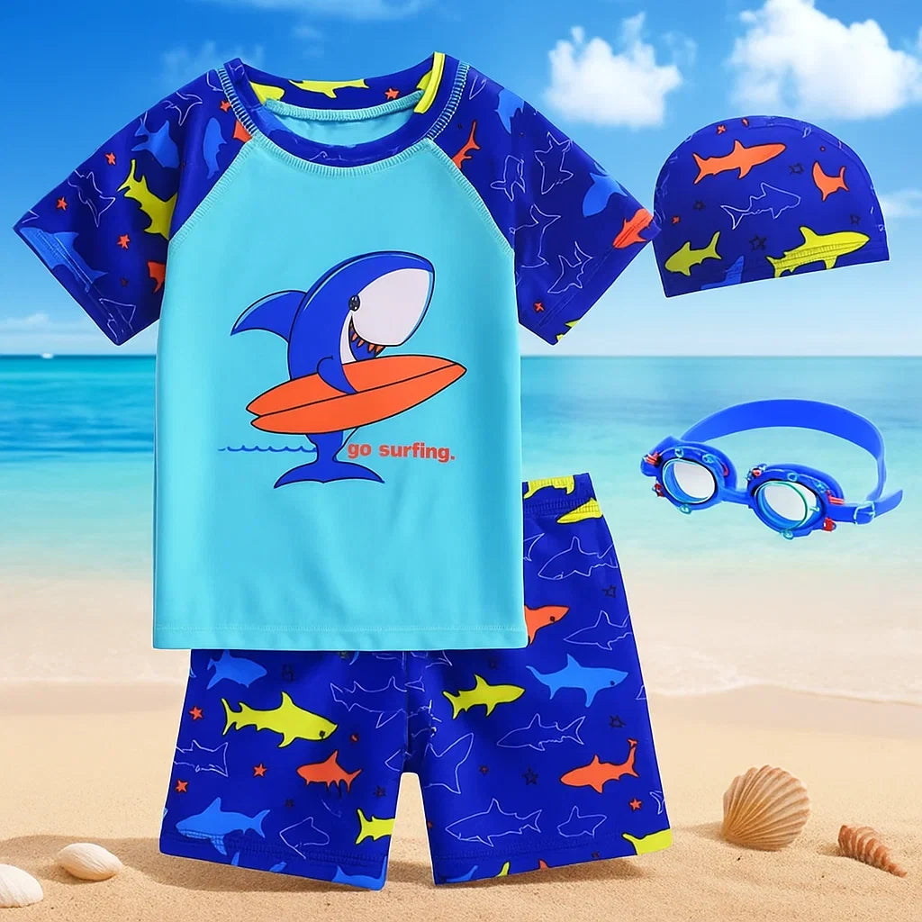 AquaFun – Traspirante e sicuro – Set da bagno per bambini con protezione UPF