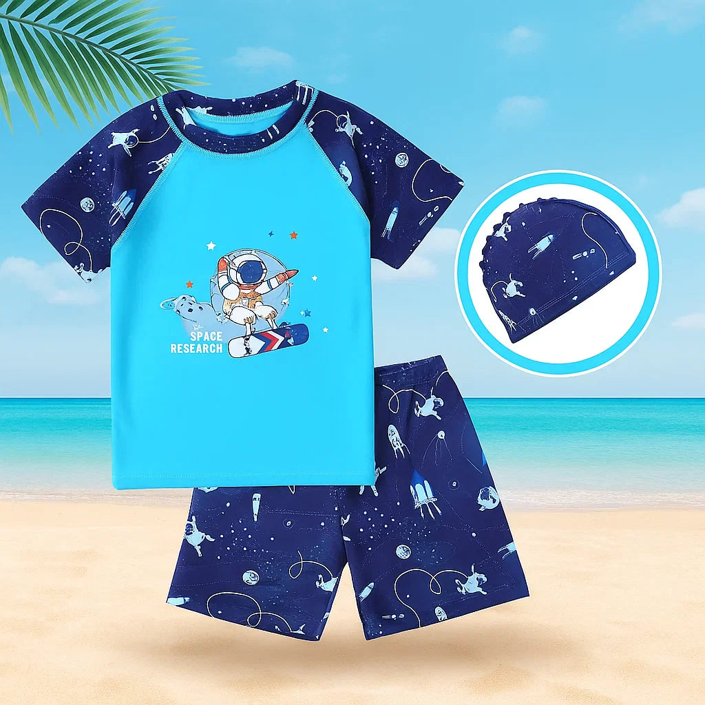AquaFun – Traspirante e sicuro – Set da bagno per bambini con protezione UPF