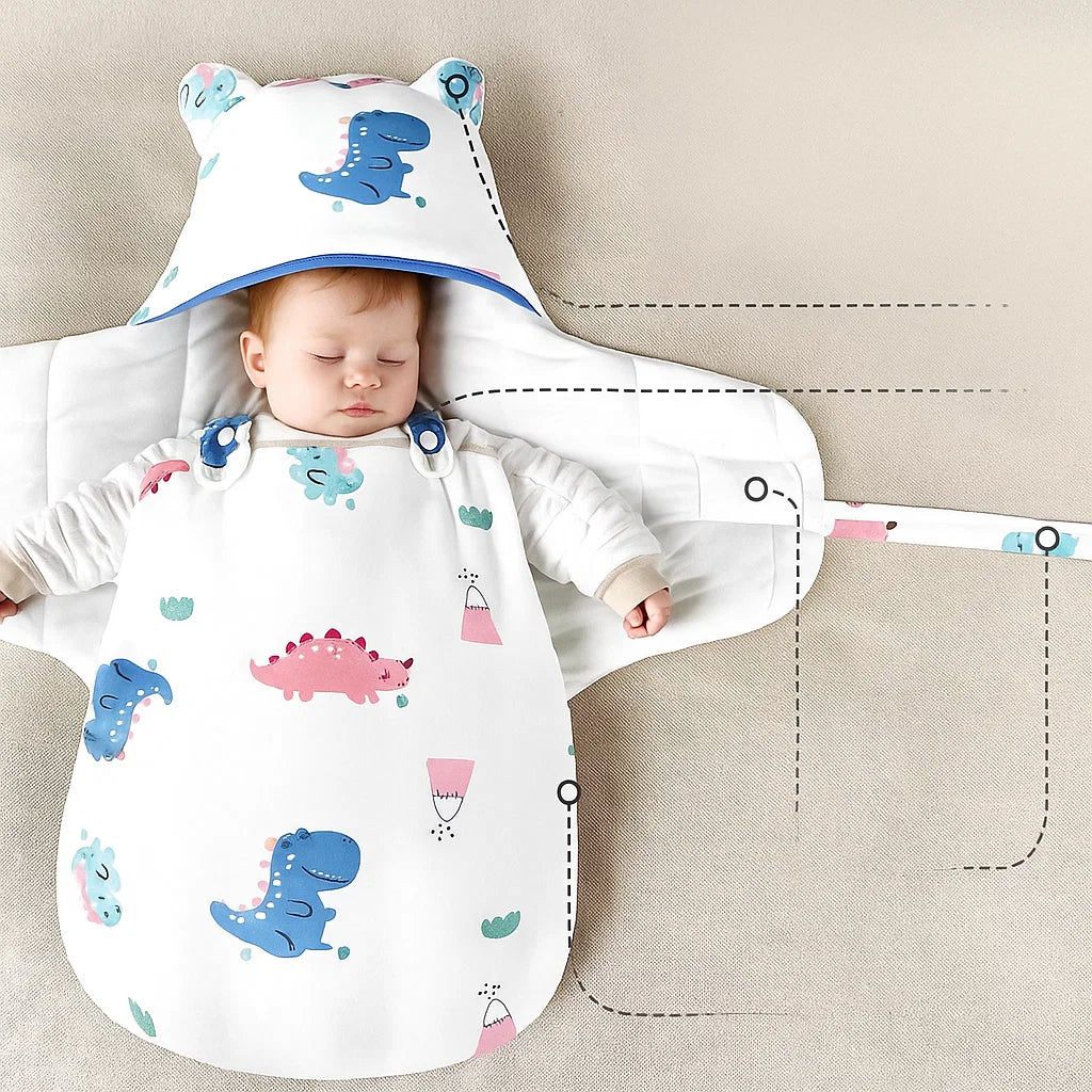 SnuggleBear – Comfort e praticità – Copertina in cotone per fasciare il bambino