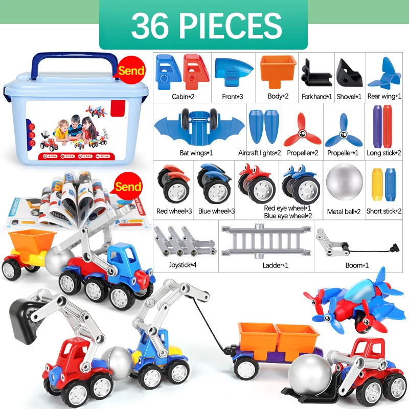 Magnetic Cars™ – Divertimento con le costruzioni magnetiche - Set di giocattoli con veicoli magnetici