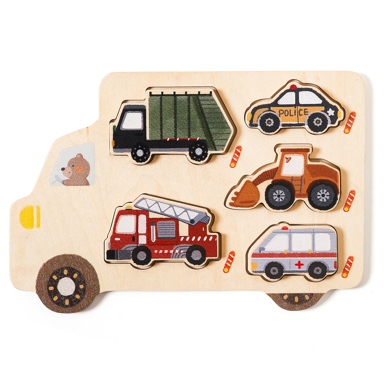 Woods™ – Avventura con i puzzle – Puzzle di auto in legno