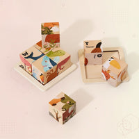 Thumbnail for WoodMind – Creativo e didattico – Puzzle in legno 6 in 1 con animali Montessori