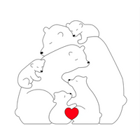 Thumbnail for Family Puzzle™ – Regalo personalizzato per la Festa della Mamma con una famiglia di orsacchiotti
