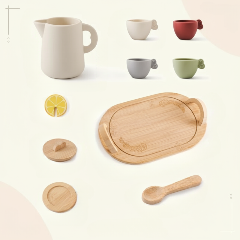 Woods – Divertente e interattivo – Set da tè in legno per bambini