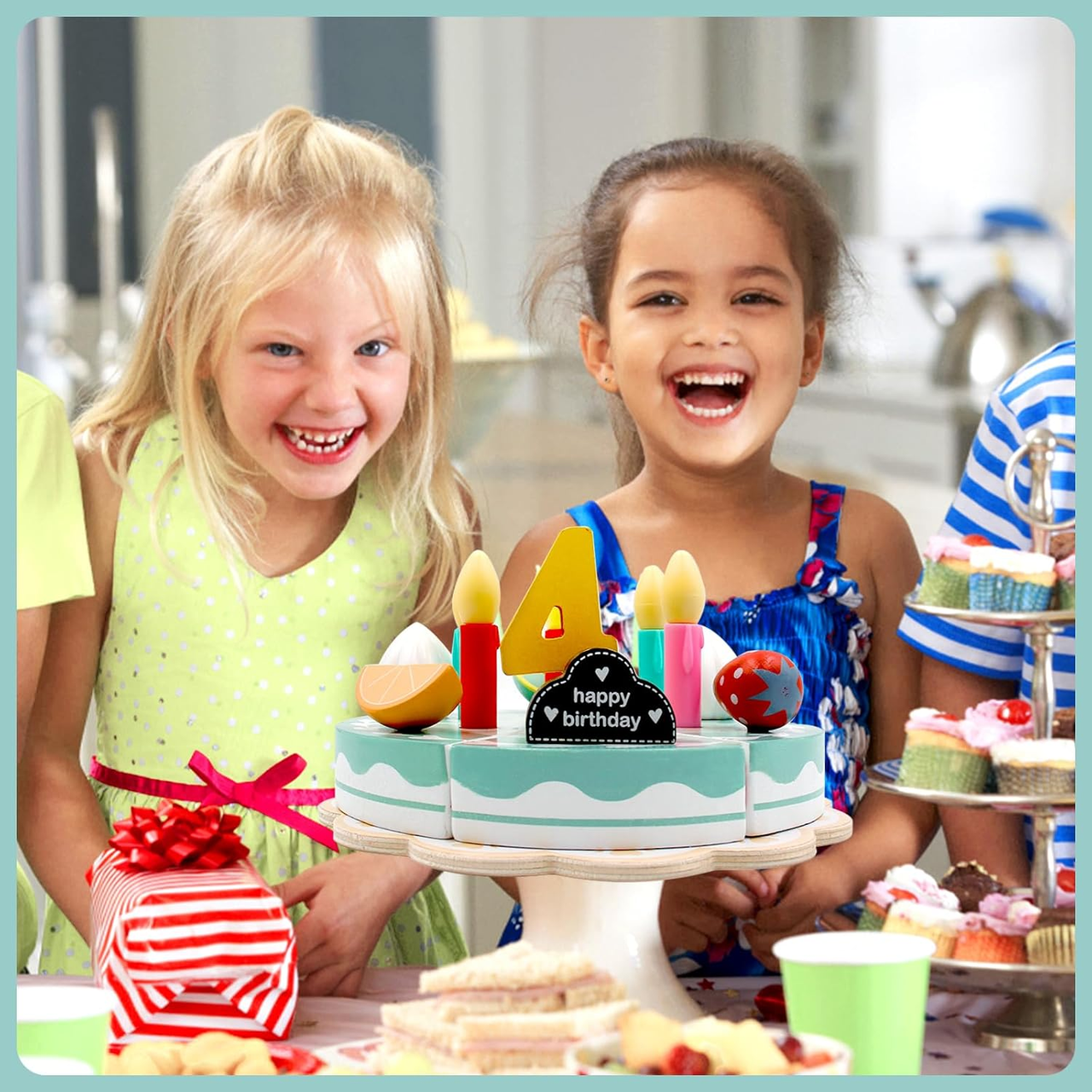 TinyChef – Istruttivo e divertente – Set da cucina in legno con torta e accessori