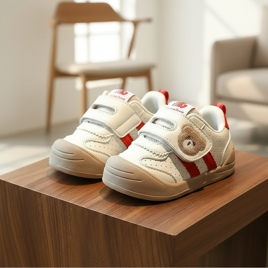 KinderMove – Robuste e flessibili - Sneakers in velcro con motivo a orsetto