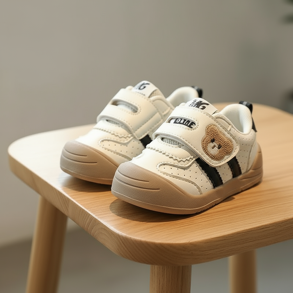 KinderMove – Robuste e flessibili - Sneakers in velcro con motivo a orsetto