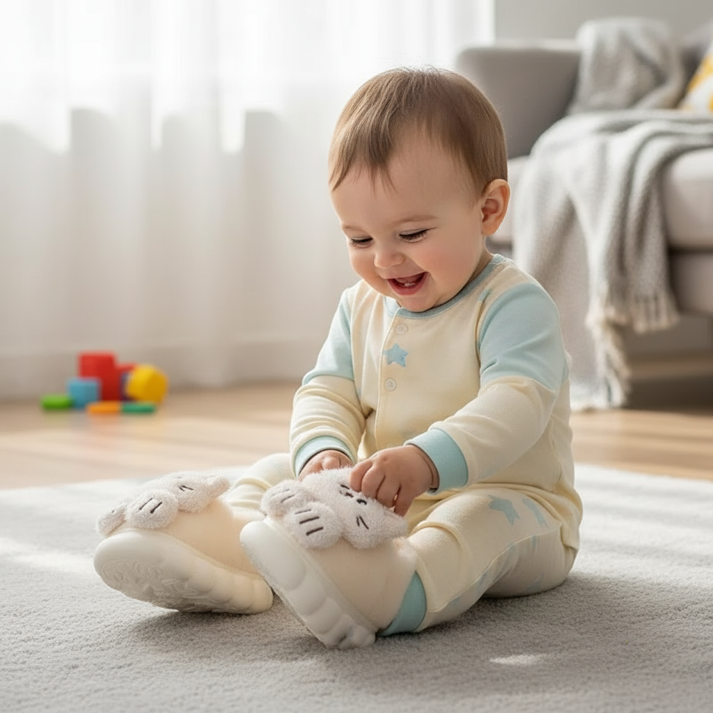 SnuggleKitty – Calore e sicurezza – Pantofole per bambini a forma di gatto
