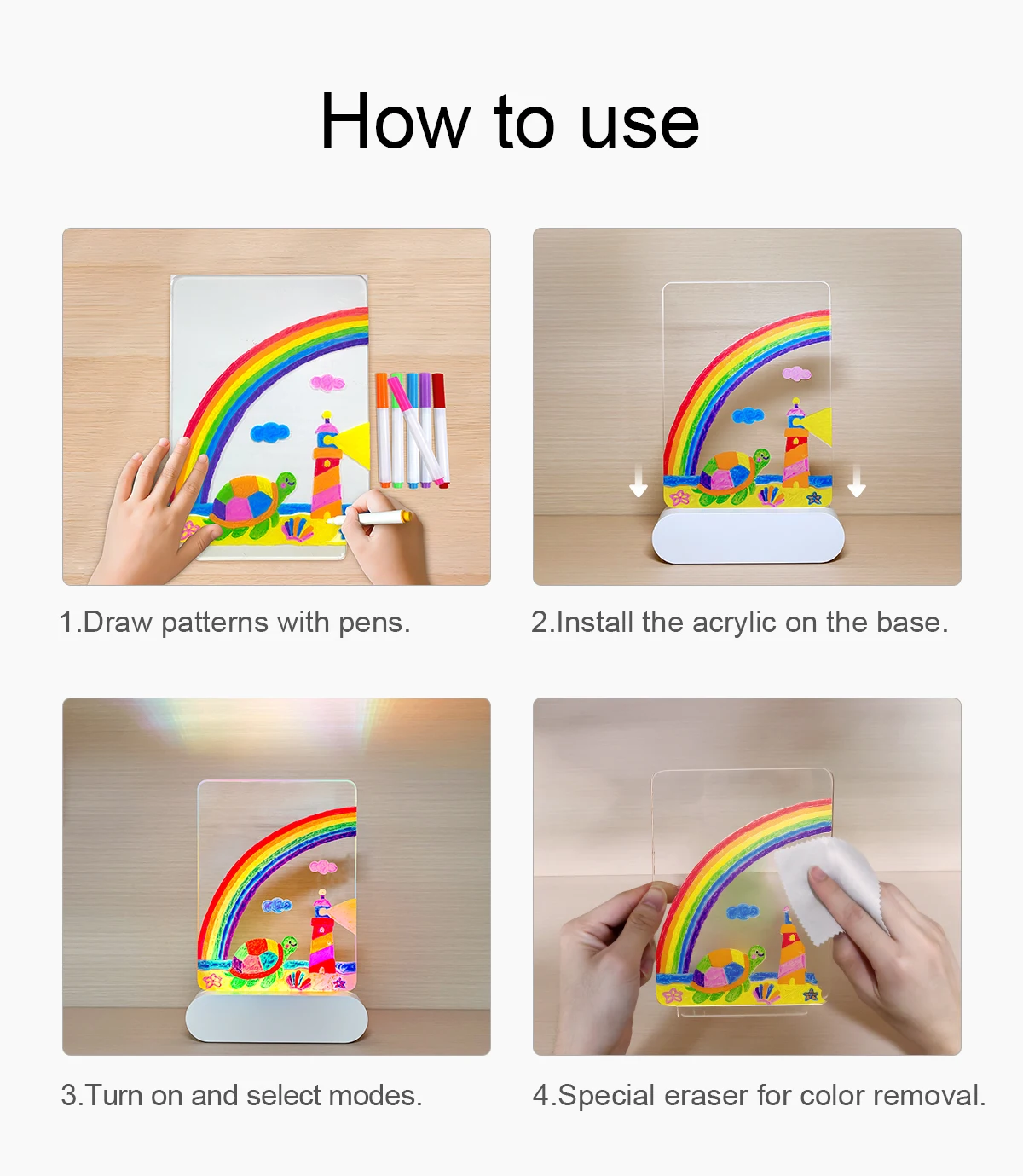 DrawingLight - Fantasia illuminata - Lavagna con LED