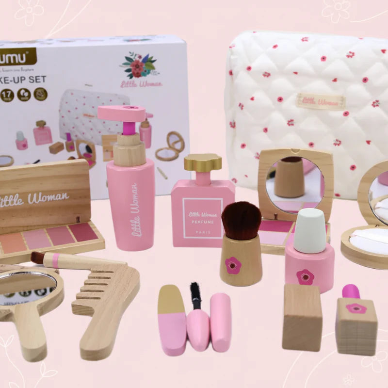 Wooden Makeup Play Set – Creatività e giochi di ruolo – Set da trucco in legno