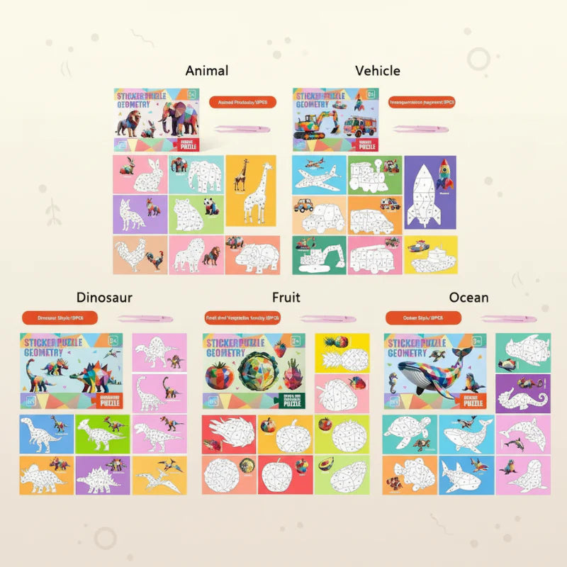 3D Sticker Puzzle – Creativo e istruttivo – Puzzle geometrico 3D