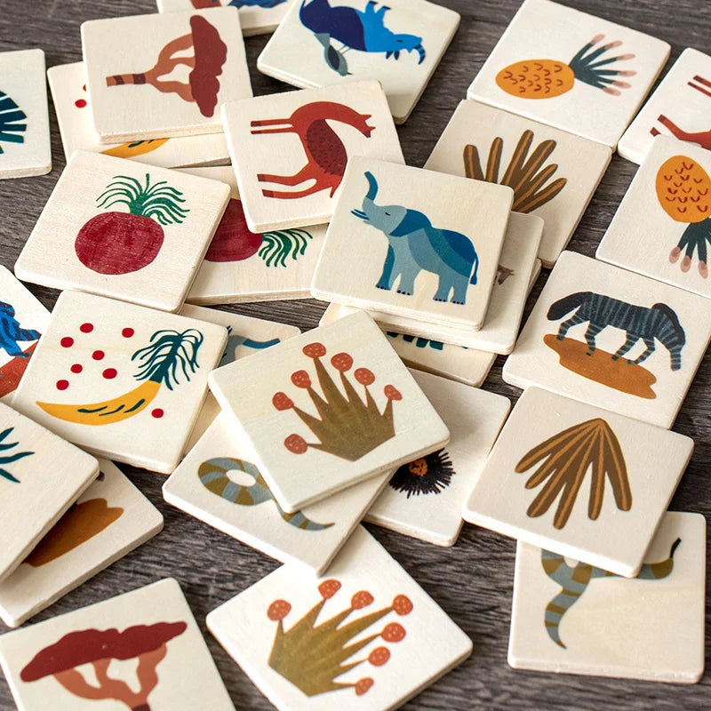 MemoryMatch – Legno & Educativo – Gioco di memoria Jungle