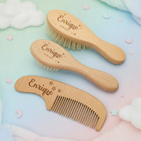 Thumbnail for Personalized Hairbrush – Delicato e unico – Set personalizzato di spazzole per capelli per neonati
