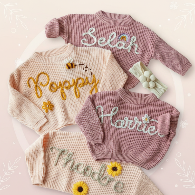 TinyStitch – Maglione personalizzato con nome per bambini