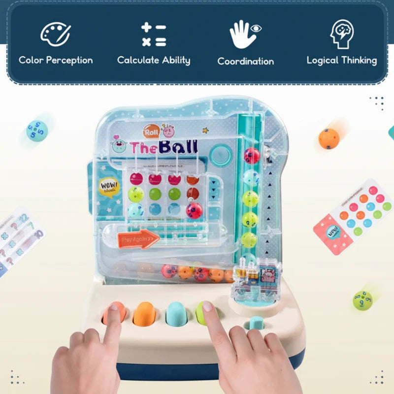 Montessori Math Track Game – Apprendimento e logica – Gioco del percorso a palline
