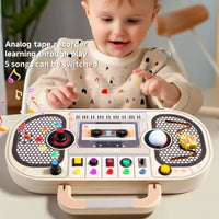 Thumbnail for Wooden Busy Board – Motricità e interazione – Attività con il pannello musicale