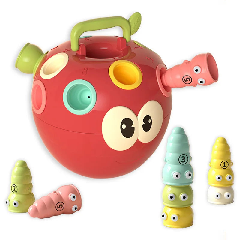 Tiny Sorter™ – Impilamento intelligente – Mela con bruchi giocattolo