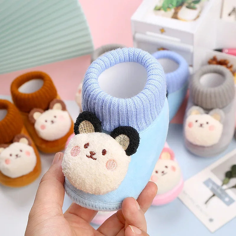 CuddleSteps – Calde e antiscivolo – Pantofole per bambini con animali
