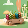 Pop & Roll – Abilità motorie e fantasia – Set di auto per bambole in legno