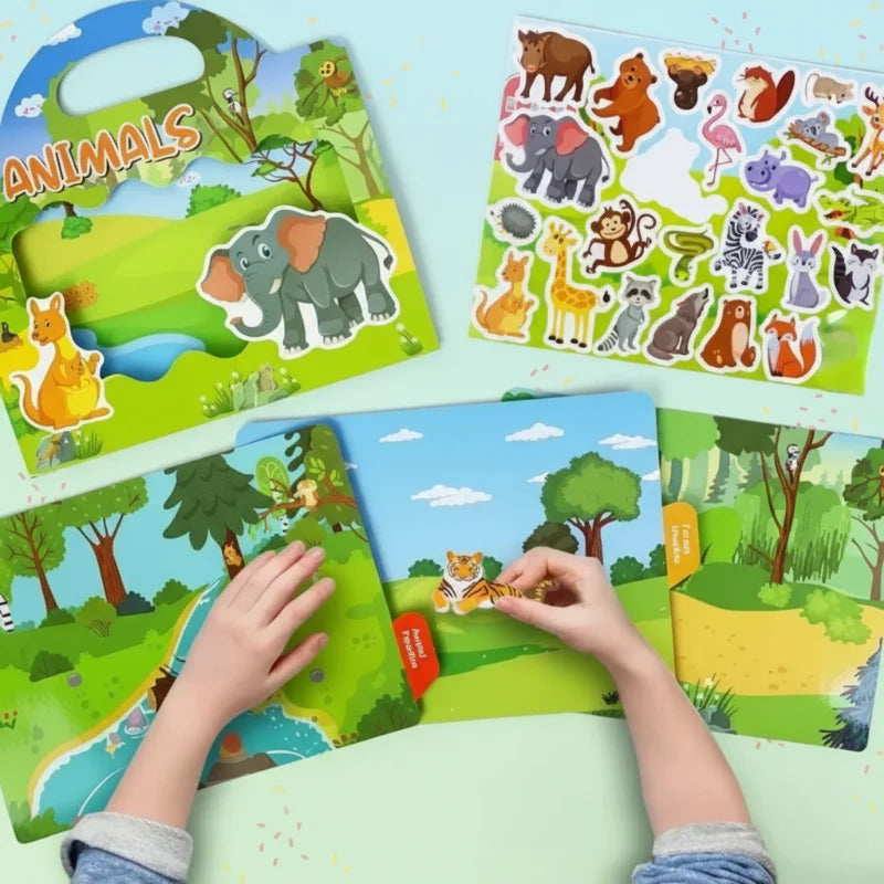 StickerFun – Colorato e istruttivo - Libro di adesivi riutilizzabile