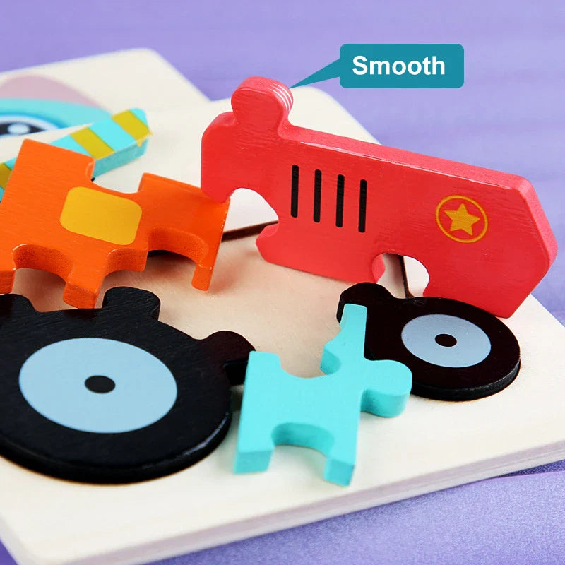 3D Wooden Puzzle™ - Avventura con forme e colori - Puzzle in legno