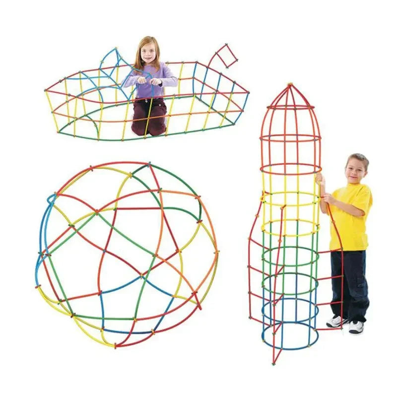 BuildPlay – Fantasia e abilità – Tubi di costruzione con connettori