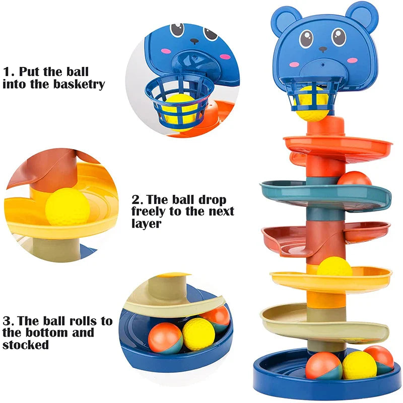 BambinoBoost™ - Set da gioco per scivolare e impilare - Mini scivolo giocattolo