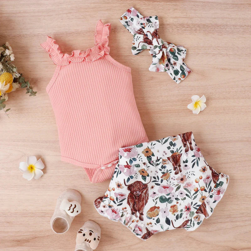 Baby Girl Summer Outfit – Carino e leggero – Set di abbigliamento per neonati