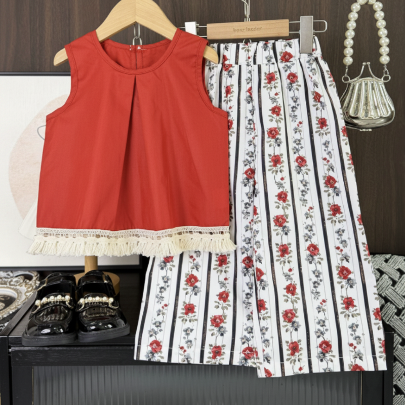 Sleeveless Tops & Pants – Delicato ed elegante – Set estivo per bambini
