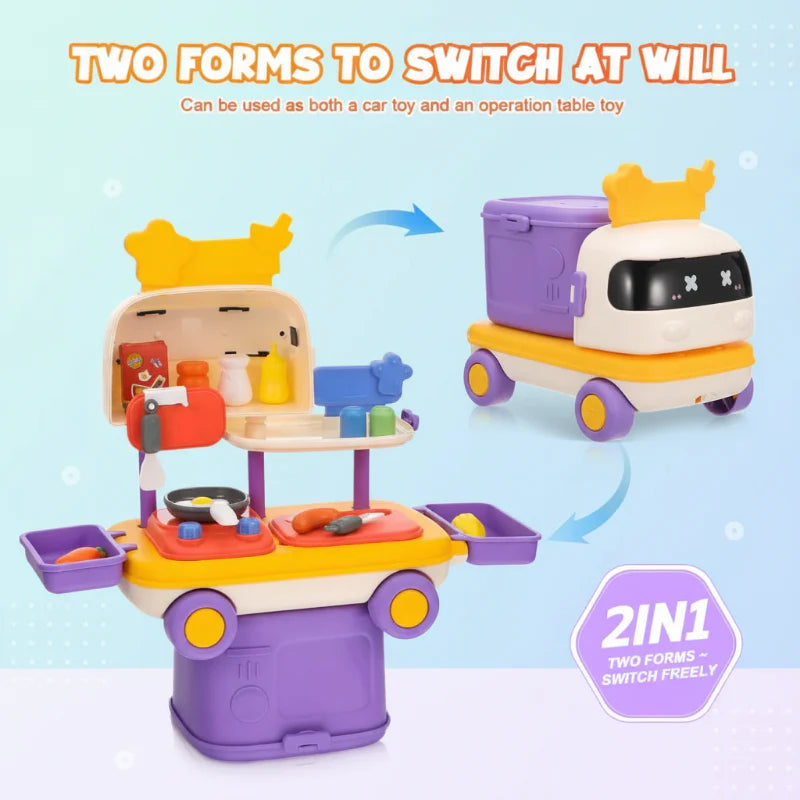 FoodDrive – Interattivo e creativo – Set da gioco per cucina in auto