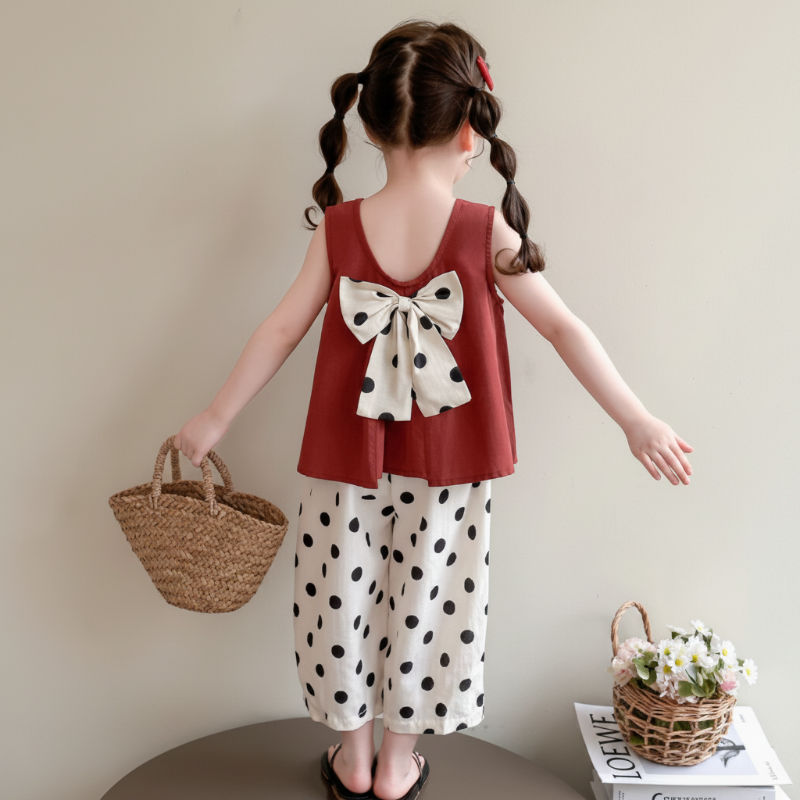 Sleeveless Tops & Pants – Delicato ed elegante – Set estivo per bambini