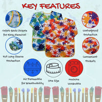 Thumbnail for ArtEase – Colorato e idrorepellente – Grembiule da pittura per bambini