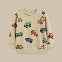Thumbnail for TruckTales – Morbido e caldo - Maglione con veicoli da costruzione colorati