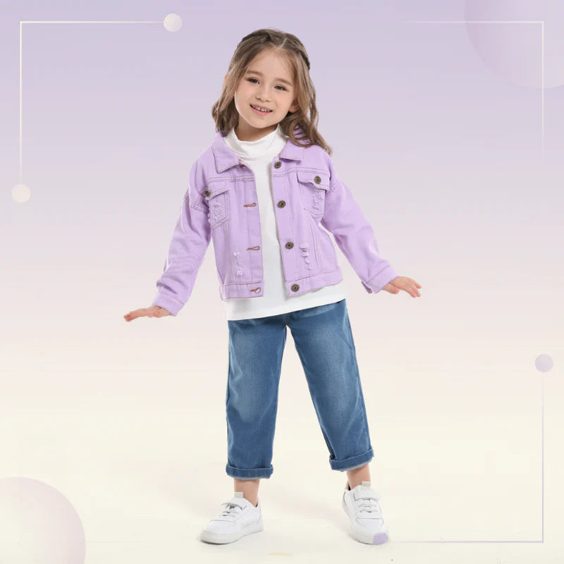 Candy Color Giacca di jeans – Giacca in denim leggera per bambini
