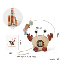 Thumbnail for Crab Pull Toy™ – Giocare e imparare – Granchio di legno