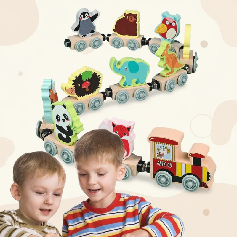 MagniZoo – Schattig & Hout – Trenino magnetico con animali