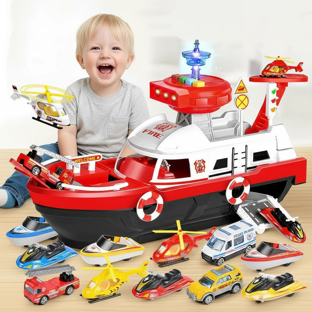 PlayHarbor – Musicale e interattivo – Giocattolo Barca con luci e suoni